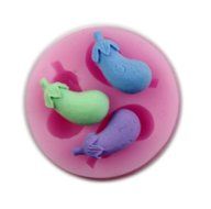 Autek Vegetables Eggplant Fondant Mold Silicone Sugar Craft Cake Decorating #3DMold-103