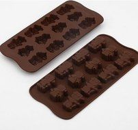 Lariy Lovely 12-Robot Cake Mold Cookie Mould Flexible Silicone Mold Chocolate N2