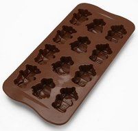Lariy Lovely 12-Robot Cake Mold Cookie Mould Flexible Silicone Mold Chocolate N3