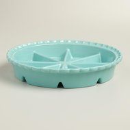 World Market Aqua Ceramic Scone Pan N2