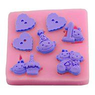 Mr.S Shop Love Heart Button Baby and Bear Shape Silicone Mold DIY Popular For Baking Decoration Tools,Small Size