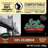 Chock full o'Nuts Coffee 100% Colombian Medium Roast, 12 Single Serve Cups, 3.8 Ounce N4