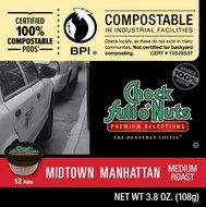 Chock full o'Nuts Coffee 100% Colombian Medium Roast, 12 Single Serve Cups, 3.8 Ounce N26