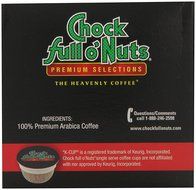 Chock full o'Nuts Coffee 100% Colombian Medium Roast, 12 Single Serve Cups, 3.8 Ounce N27
