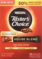 Nescafe Taster's Choice Instant Coffee, House Blend, 6 Count (Pack of 12) N4