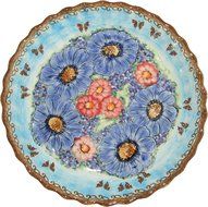 Boleslawiec Stoneware - Polish Pottery Pie Plate or Quiche Baker - Eva's Collection "Blue Sky Meadow"