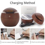 JUNCHI Ultrasonic Essential Oil Diffuser - Humidifier with LED Lights, Compact Size, Silent Operation and Easy-Travel... N2