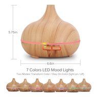 JUNCHI Ultrasonic Essential Oil Diffuser - Humidifier with LED Lights, Compact Size, Silent Operation and Easy-Travel... N10