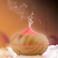 JUNCHI Ultrasonic Essential Oil Diffuser - Humidifier with LED Lights, Compact Size, Silent Operation and Easy-Travel... N15