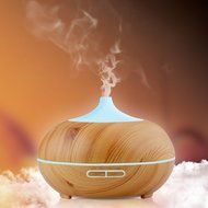 JUNCHI Ultrasonic Essential Oil Diffuser - Humidifier with LED Lights, Compact Size, Silent Operation and Easy-Travel... N16