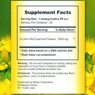Buddha's Herbs Pure St John Wort's Flower Tea - 22-Count Tea Bags (2 Pack) - 100 % Natural N3