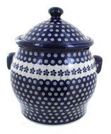 Polish Pottery Flowering Peacock Cookie Jar