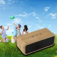 2016 Newest Outdoor BT-616 Bamboo Wireless Bluetooth 4.0 Stereo Speaker Support Hands Free Call for iPhone for... N2
