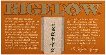 Bigelow Perfect Peach Tea Bags, 20 ct N5
