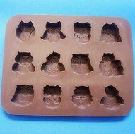 The Best U Want Cute owl 12 mold silicone cake mold cake shop even household DIY holiday gift baking mold cake... N2