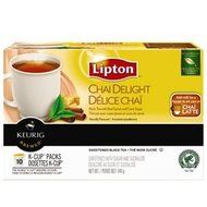Lipton DELIGHT CHAI Black Tea k-cup 10 cts. (Pack of 2)