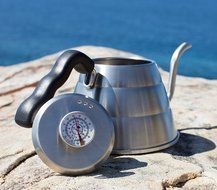 LIMITED OFFER 24oz Gooseneck Stainless Steel Hot Water Coffee KETTLE With THERMOMETER and Additional TIMER &ndash; Coffesto...