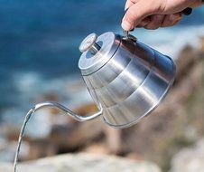 LIMITED OFFER 24oz Gooseneck Stainless Steel Hot Water Coffee KETTLE With THERMOMETER and Additional TIMER &ndash; Coffesto... N4