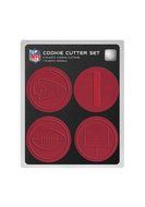 NFL Licensed 4 piece Kansas City Ciefs Plastic Cookie Cutter Set
