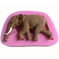Lariy Cute Elephant Shape 3D Silicone Cake Fondant Mold, Cake Decoration Tools pink N3