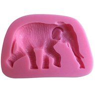 Lariy Cute Elephant Shape 3D Silicone Cake Fondant Mold, Cake Decoration Tools pink N5