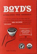 Boyd's Coffee Single Cup Coffee, Organic Red Wagon, 20 Count N3