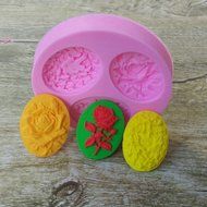 Click Down 1 x Silicone Mould Cutter DIY Fondant Cake Sugar Craft Decorating Tool 3 Rose Flower Design N2