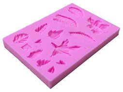BleuMoo Leaves Shaped Silicone Fondant Mould Cake Decor Baking Icing Sugarcraft Mold N2