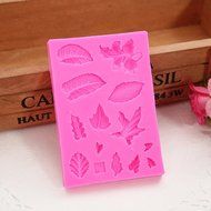 BleuMoo Leaves Shaped Silicone Fondant Mould Cake Decor Baking Icing Sugarcraft Mold N4
