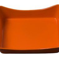 Rachael Ray Stoneware 9"-by-9" Square Bubble and Brown Baker, Red N4