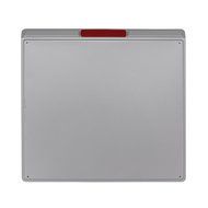 Cake Boss Deluxe Nonstick Bakeware 14-Inch by 16-Inch Insulated Cookie Pan, Gray with Red Silicone Grips N3