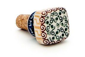 Polish Pottery Athena Square Wine Cork