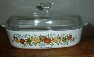 Vintage Le Romarin Corning Ware Casserole Dish