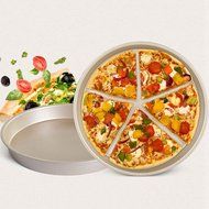 Qianle 3-Piece Nonstick Premium Bakeware Set Home Baking Pan Set Gold N7