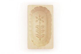 Traditional Polish Dainty Flower Wooden Butter Mold N2