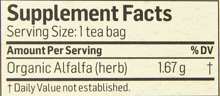 Alvita Organic Alfalfa Herbal Tea Bags, 24 Count N5