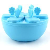 1PC Blue DIY Ice Cream Maker Pop Ice-lolly Box Mold Maker Mould Tray Round Box Home Kitchen USE N3
