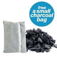 Purify Bamboo Charcoal - 4 Pack Most Effective Natural Deodorizer Bag to Remove Odor Bacteria Allergen Moisture... N4