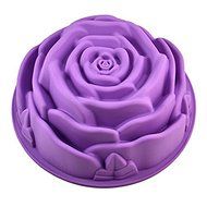 Tinksky Rose Flower Birthday Cake Bread Chocolate Jelly pudding Muffin Cups Silicone Baking Mould Craft Mold (...