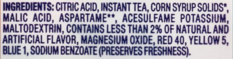 Crystal Light Ice Tea, Natural Lemon, 16 Count N6