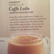 Starbucks - K Cups 6 ct - Vanilla Caffe' Latte - ( Pack of 2 ) N5