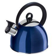 Oggi Stainless Steel Whistling Tea Kettle with Flip Open Spout, Blueberry