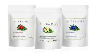 Tea-Mill Matcha Organic Japanese Green Tea Powder (100% USDA and JAS Certified), Blueberry N8