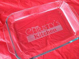 Personalized Pyrex Dish 9x13 Kitchen Gift Wedding Anniversary W/lid