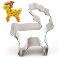 Christmas Elk Deer Cookie Cutter Biscuit Pastry Mold Cake Baking Tool Stainless Steel shopping N5