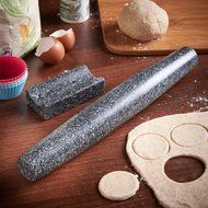 VonShef Premium Granite Tapered French Rolling Pin and Stand Set N2