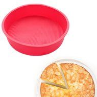 X-Haibei 9INCH Round SILICONE JELLO Gelatin Salad CAKE BAKING MOLD Bake Brownie Cake Pizza Mould