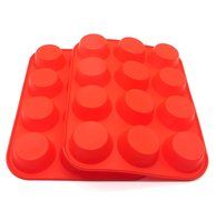 2 Pack - Muffin Pan,12 Cups Silicone Cupcake Baking Tray by Suntake N3