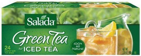 Salada Green Tea For Iced Tea - Family Size 24 Count Tea Bags - 6 Pack