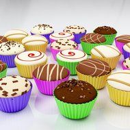 VOVOV Premium Silicone Baking Cups - 12 Reusable Cupcake Liners / Muffin Cups in 6 Beautiful Colors N3
